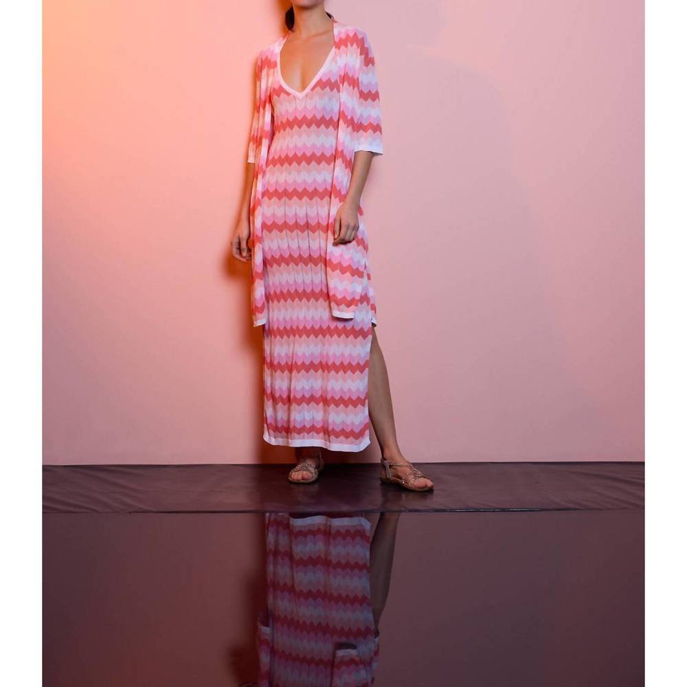 NEW SMF evora duster in pink multi